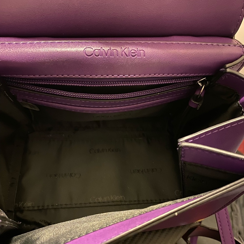 Calvin Klein Deep Purple cross body Mini Bag- gently used like new - Picture 3 of 7
